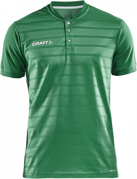 Craft - Pro Control Button Jersey - Verde & bianco