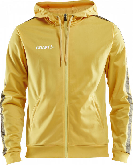 Craft - Pro Control Hood Jacket Youth - Yellow & granite grey