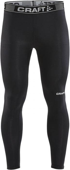 Craft - Pro Control Compression Long Tights Youth - Black & white