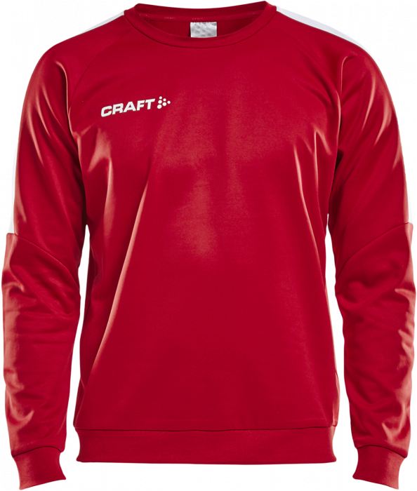 Craft - Progress R-Neck Sweather Youth - Vermelho & branco