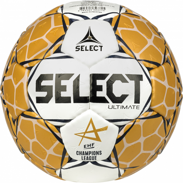 Select - Ultimate Ehf Champions League Handball V23 - Gold & blanco