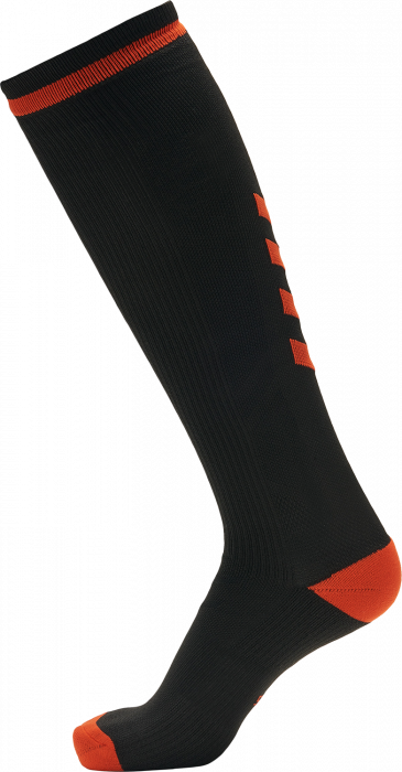 Hummel - Elite Indoor Sock Long - Zwart & ombre blue melange