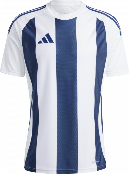 Adidas - Striped 24 Player Jersey - Team Navy Blue & branco