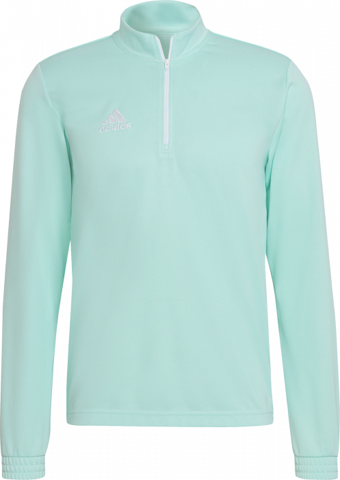 Adidas - Entrada 22 Træning Top With Half Zip Jr - Clear mint & wit