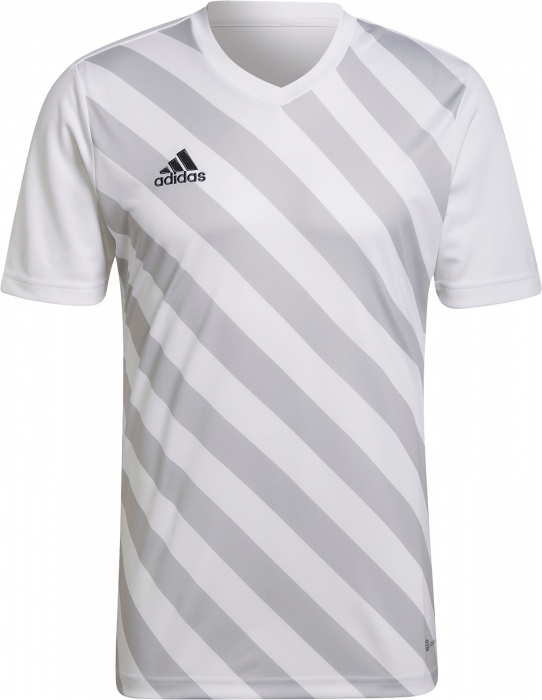 Adidas - Entrada 22 Stripet Jersey - White & light grey