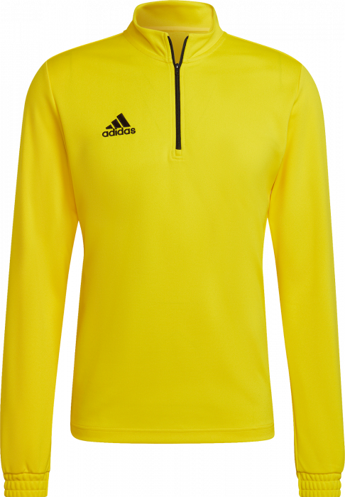 Adidas - Entrada 22 Træning Top With Half Zip Jr - Team yellow & czarny