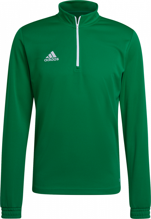 Adidas - Entrada 22 Træning Top With Half Zip - Team green & blanco