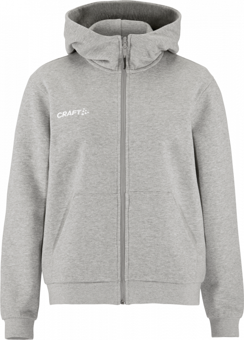 Craft - Community 2.0 Logo Fz Hoodie Women - Grå Melange DK