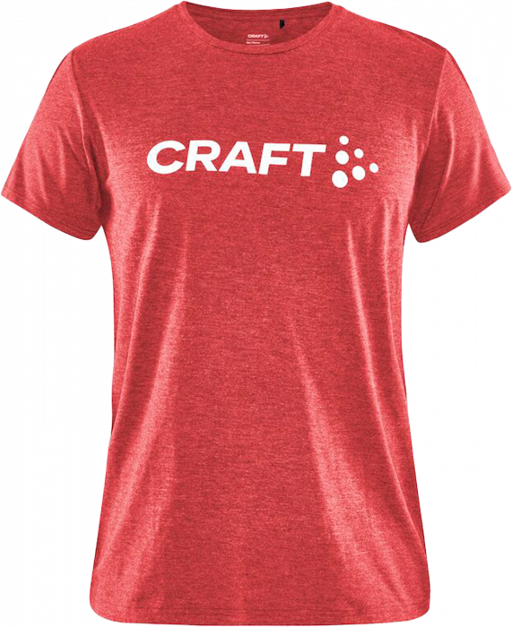 Craft - Community Logo Ss Tee Women - Bright Red Melange & white