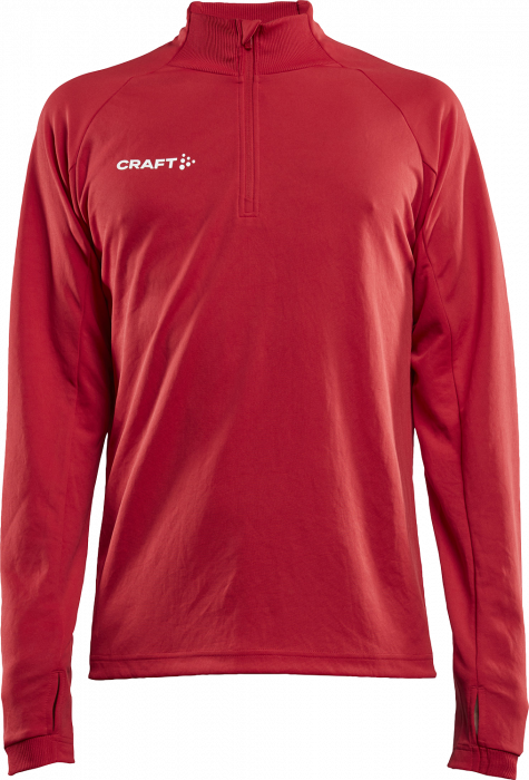 Craft - Evolve Shirt With Half Zip Junior - Vermelho