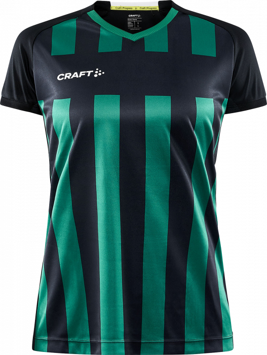 Craft - Progress 2.0 Stripe Spillertrøje Dame - Sort & grøn