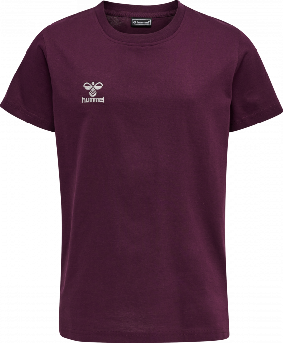 Hummel - Move Grid Bomulds T-Shirt Børn - Grape Wine