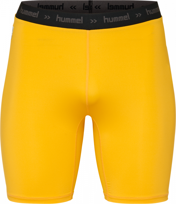 Hummel - Performance Tight Shorts - Sports Yellow & czarny