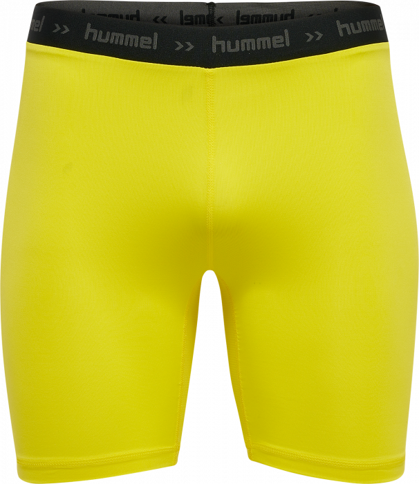 Hummel - Performance Tight Shorts - Blazing Yellow & svart