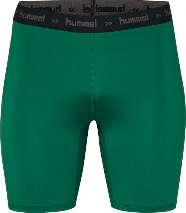 Hummel - Performance Tight Shorts - Evergreen & black