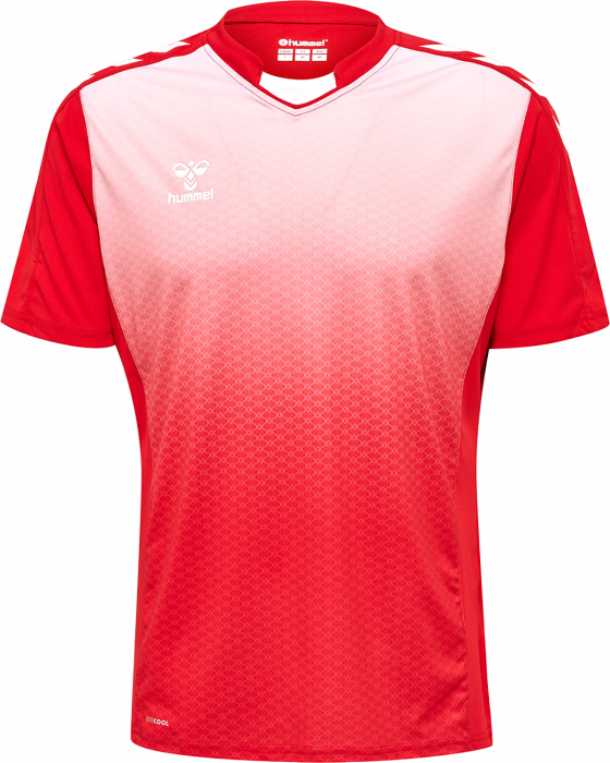 Hummel - Core Xk Spillertrøje Med Sublimationsmønster - True Red & hvid