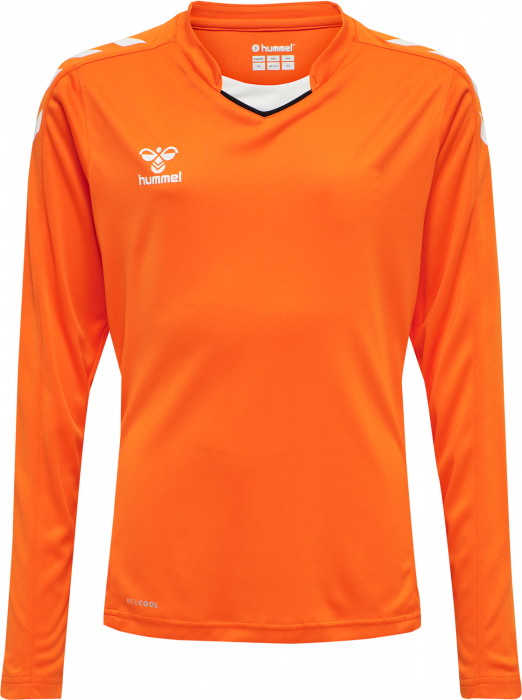 Hummel - Core Xk Langærmet T-Shirt Jr - Orange & hvid