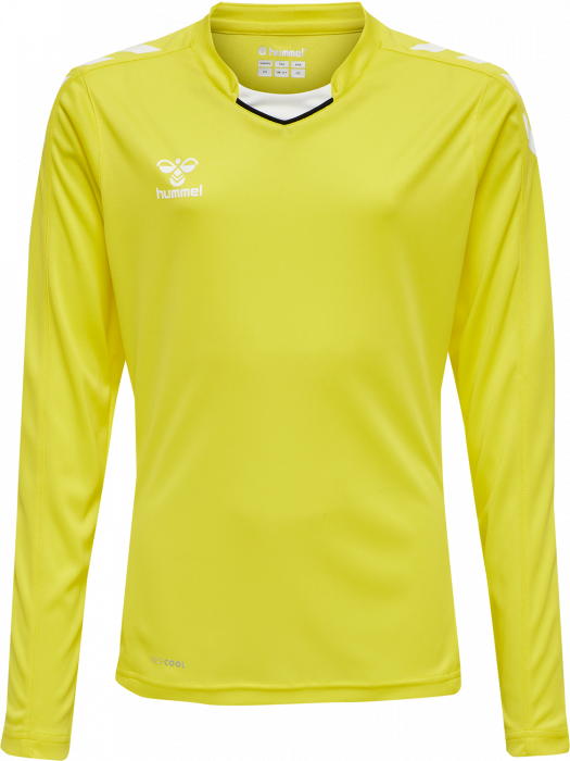 Hummel - Core Xk Langærmet T-Shirt Jr - Blazing Yellow & hvid