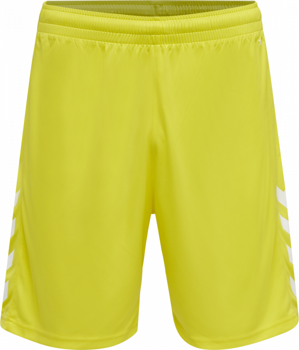Hummel - Core Xk Poly Shorts - Blazing Yellow & bianco