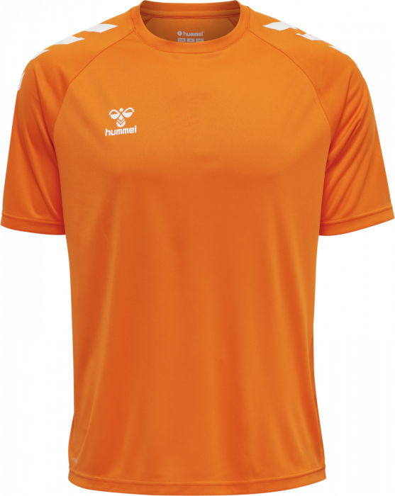 Hummel - Core Xk Poly T-Shirt - Orange & biały