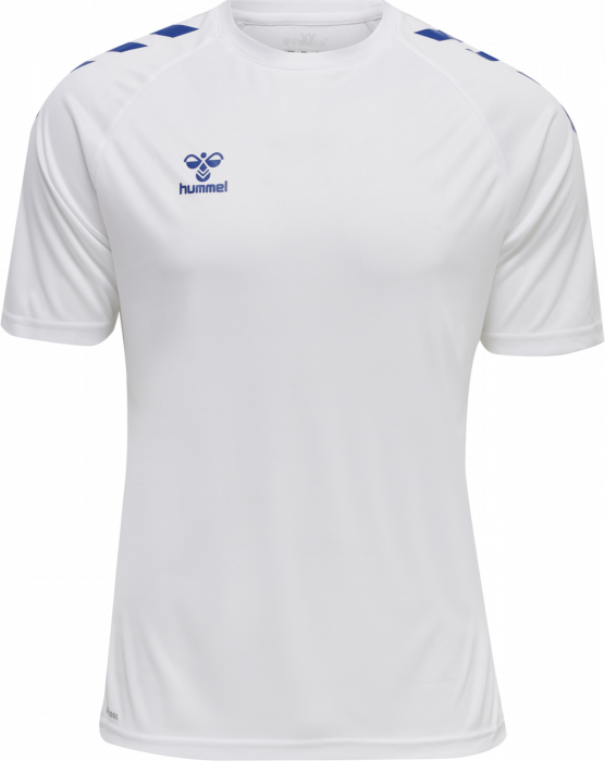 Hummel - Core Xk Poly T-Shirt - Weiß & true blue