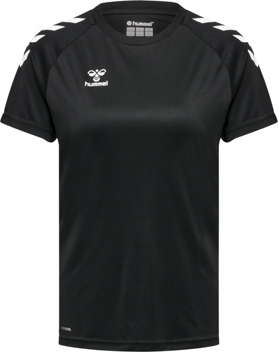 Hummel - Core Xk Poly T-Shirt Women - Zwart & wit