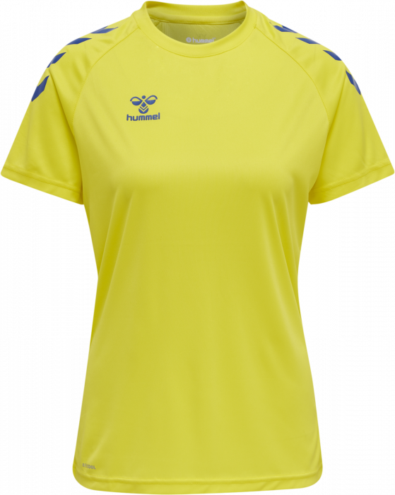 Hummel - Core Xk Poly T-Shirt Dame - Blazing Yellow & true blue