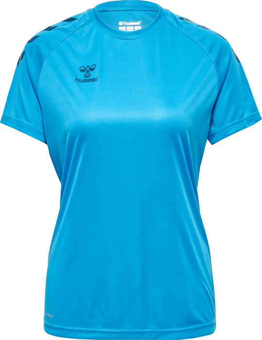 Hummel - Core Xk Poly T-Shirt Women - Blue danube & zwart