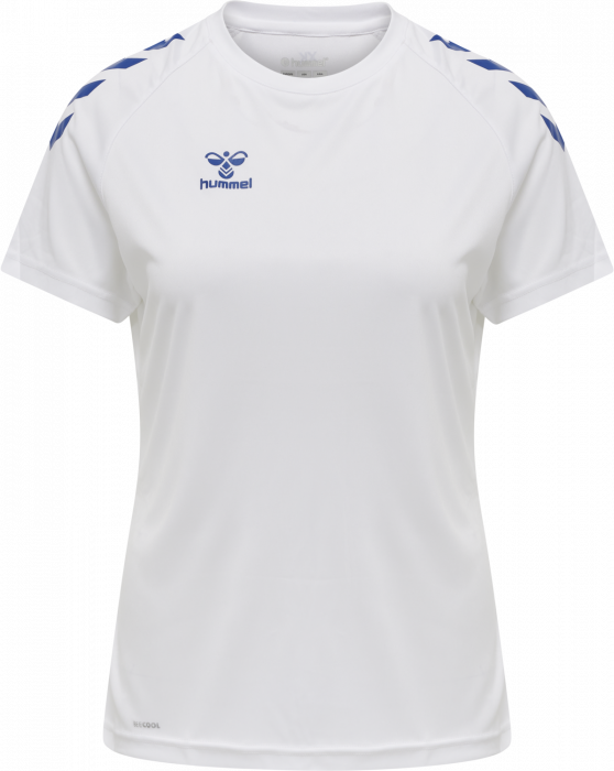 Hummel - Core Xk Poly T-Shirt Women - Weiß & true blue
