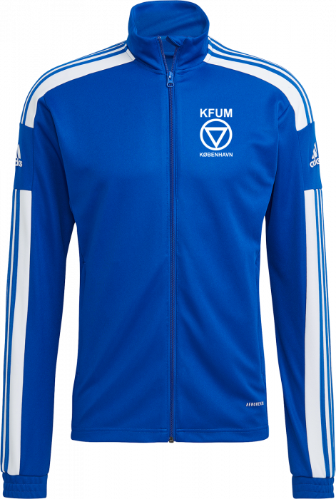 Adidas - Kfum Overdel Med Full Zip - Azul regio & blanco