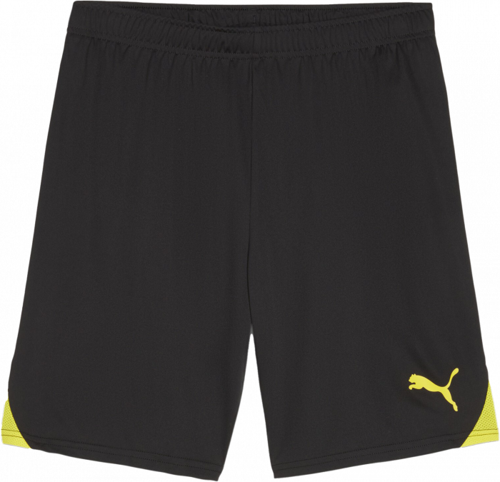 Puma - Teamgoal Shorts - Negro & amarillo
