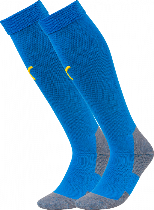 Puma - Teamliga Core Sock - Niebieski & żółty