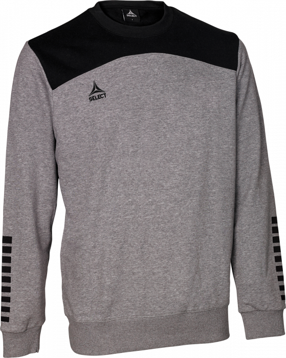 Select - Oxford Sweatshirt - Melange Grey & zwart
